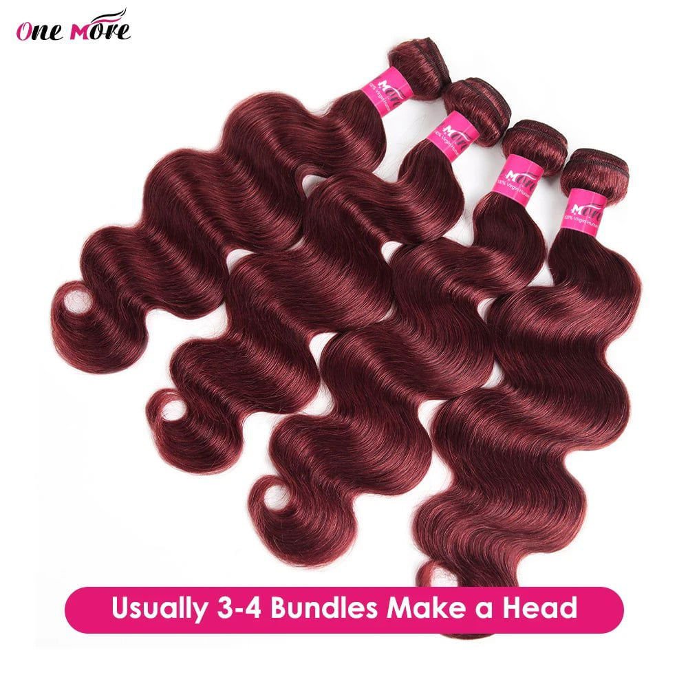 LovelyRLovely Human Hair Bundles LovelyRLovely  Burgundy 99j Body Wave Human Hair Bundles