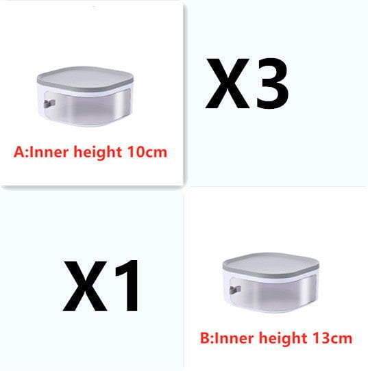 LovelyRLovely Hygienic and Convenient Meal Storage Box White / G Set LovelyRLovely Hygienic and Convenient Meal Storage Box