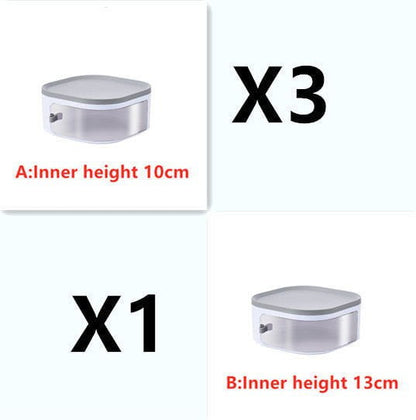 LovelyRLovely Hygienic and Convenient Meal Storage Box White / G Set LovelyRLovely Hygienic and Convenient Meal Storage Box