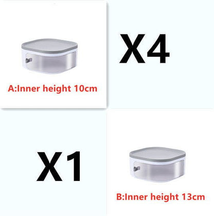 LovelyRLovely Hygienic and Convenient Meal Storage Box White / H Set LovelyRLovely Hygienic and Convenient Meal Storage Box