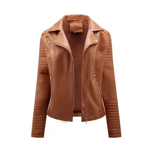 LovelyRLovely jacket camel / M LovelyRLovely Women Faux Leather Jacket