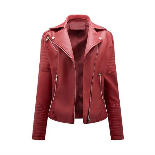 LovelyRLovely jacket Wine Red / XXXL LovelyRLovely Women Faux Leather Jacket