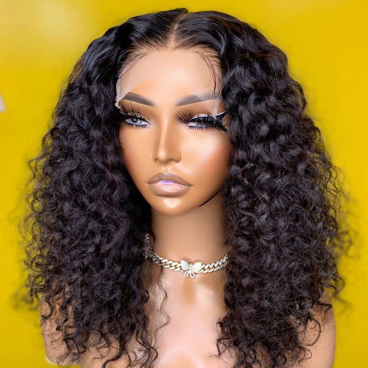 LovelyRLovely Jerry Curly Human Hair Wigs 5x1 T Part Wig / 8inches LovelyRLovely Loose Deep Jerry Curly Human Hair Wig