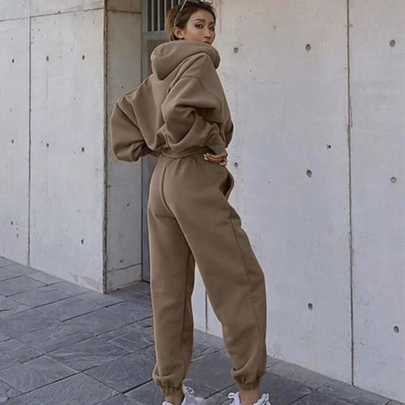 LovelyRLovely Khaki / L LovelyRLovely Women's Casual Hoodie Suit