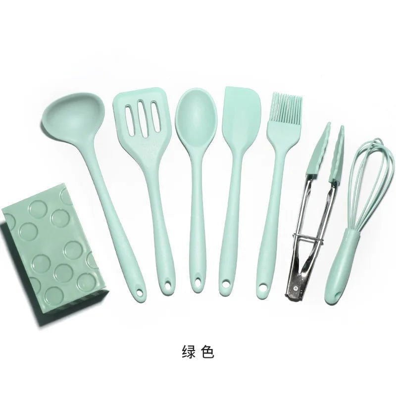 LovelyRLovely kitchen green LovelyRLovely Silicone 8/Pcs Utensil Set