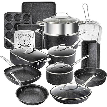 LovelyRLovely kitchen LovelyRLovely 20Pcs Non Stick Cookware Set