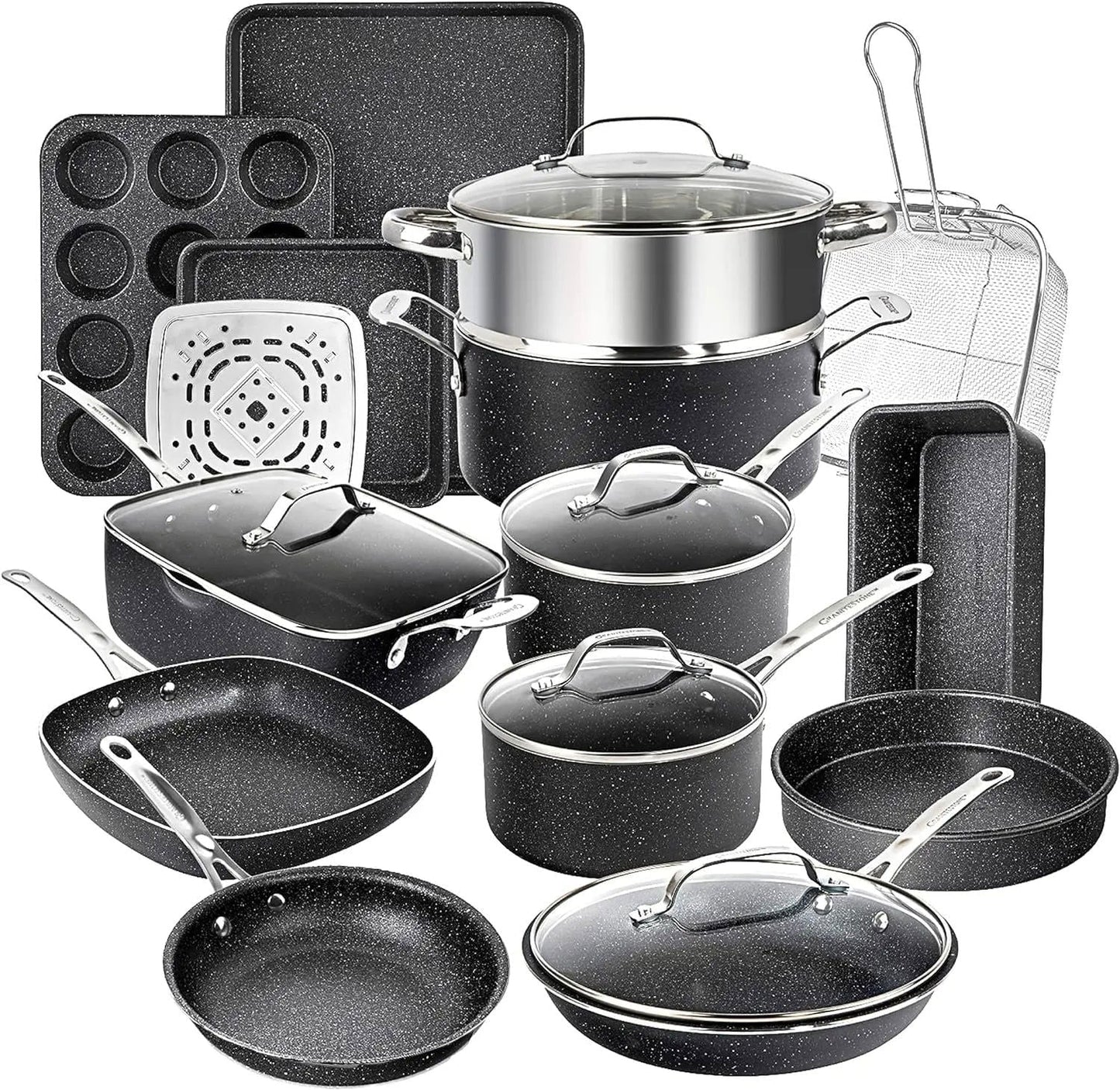 LovelyRLovely kitchen LovelyRLovely 20Pcs Non Stick Cookware Set