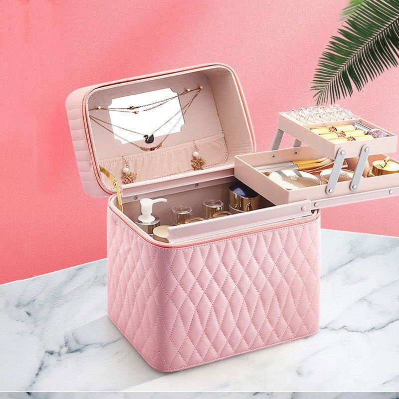 LovelyRLovely Korean Style Portable Cosmetics Storage Box LovelyRLovely Large Capacity Korean Style Portable Cosmetics Storage Box