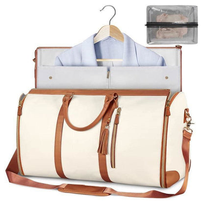 LovelyRLovely Large Capacity Travel Duffle Bag Women's Beige LovelyRLovely Large Capacity Travel Folding Suit Duffle Bag