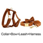 LovelyRLovely Leash 4pcs set / M LovelyRLovely Brown Grid Soft Cotton Pet Accessories