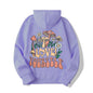 LovelyRLovely Light Purple / L Plus Size Loose Mushroom Slogan Hoodie