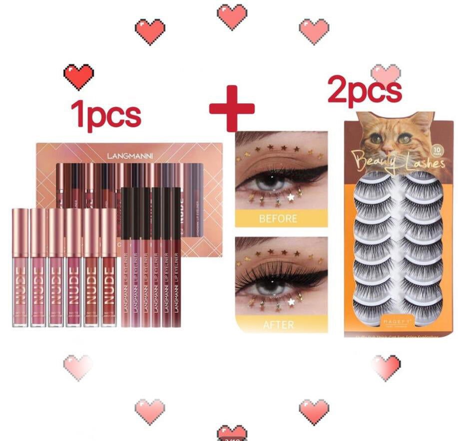 LovelyRLovely Lip Liner And Lipstick Makeup 12 Pcs Set SET lovelyrlovely Waterproof 6PCS Lip Liner Pen With 12 Pcs Matte Lipstick