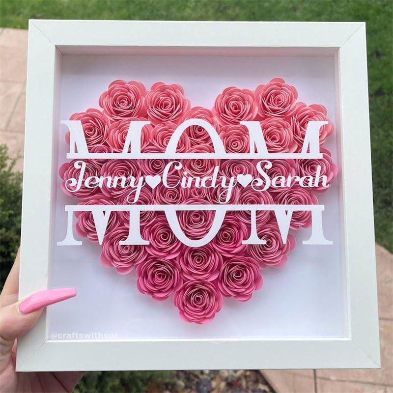 LovelyRLovely Love Flower Box Mother's Day Gift Pink / Black Frame / 10inch LovelyRLovely  Enclosed Flower Gift Box