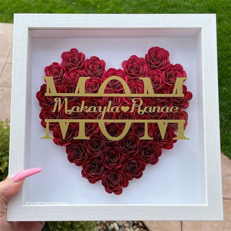 LovelyRLovely Love Flower Box Mother's Day Gift Red / Black Frame / 10inch LovelyRLovely  Enclosed Flower Gift Box