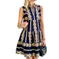 LovelyRLovely LovelyRLoevly Women's Printed Sleeveless Blue / L LovelyRLoevly Women's Printed Sleeveless Vintage Dress