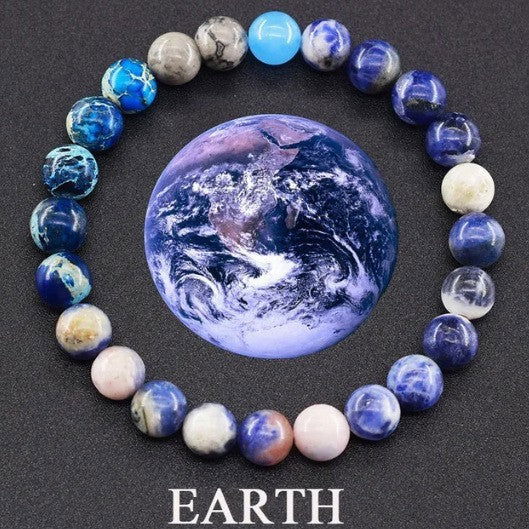 LovelyRLovely LovelyRLovely 10mm Healing Energy Stone Earth LovelyRLovely10mm Planet Healing Energy Bracelet