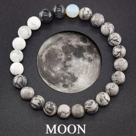 LovelyRLovely LovelyRLovely 10mm Healing Energy Stone Moon LovelyRLovely10mm Planet Healing Energy Bracelet