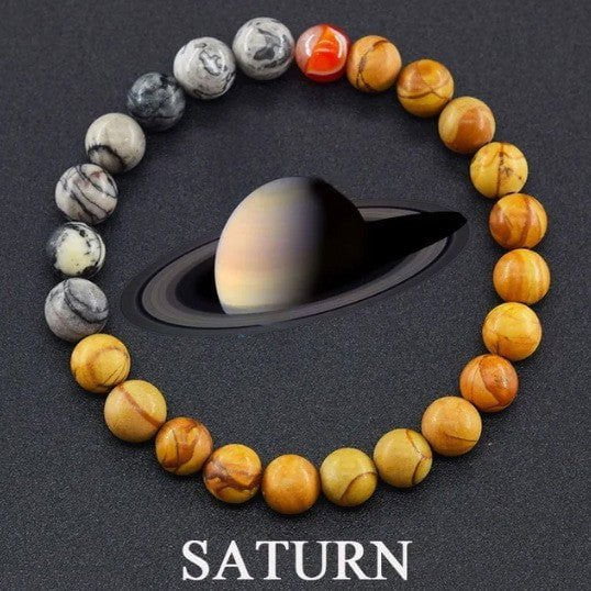 LovelyRLovely LovelyRLovely 10mm Healing Energy Stone Saturn LovelyRLovely10mm Planet Healing Energy Bracelet