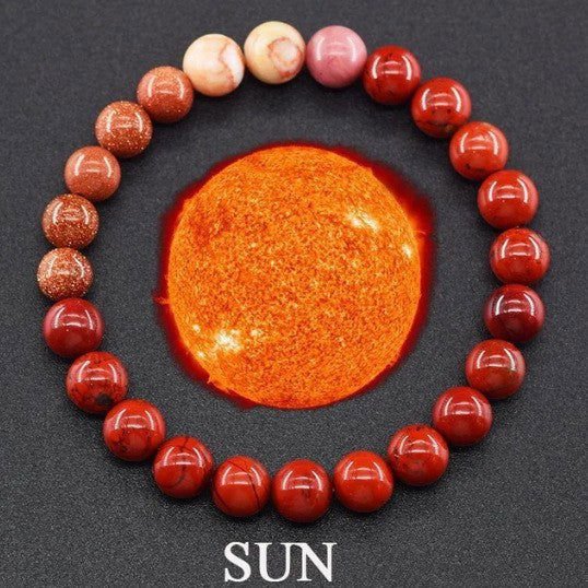 LovelyRLovely LovelyRLovely 10mm Healing Energy Stone Sun LovelyRLovely10mm Planet Healing Energy Bracelet