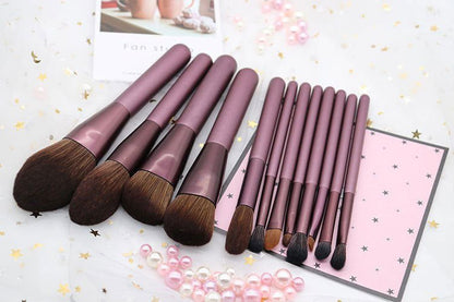 LovelyRLovely LovelyRLovely 12 Grape Beginner Makeup B Bare brush / Q12pcs LovelyRLovely 12 Grape Beginner Makeup Brush Set