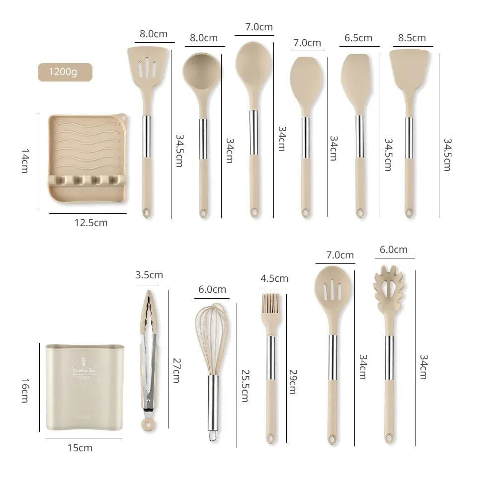 LovelyRLovely LovelyRLovely 13PCS Silicone Kitchen Utensil Set