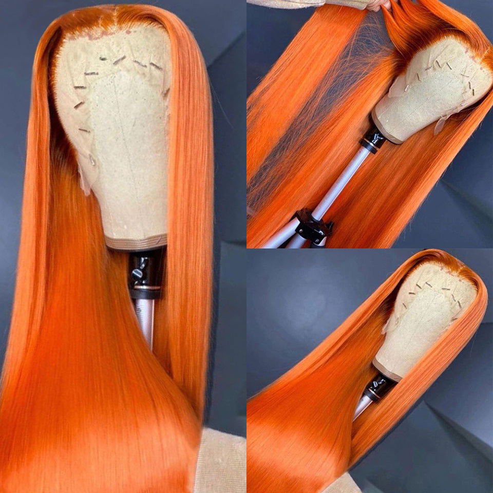 LovelyRLovely LovelyRLovely 13x4 Lace Front Human Hair Orange / 16inch LovelyRLovely 13x4 Lace Front Human Hair Wig