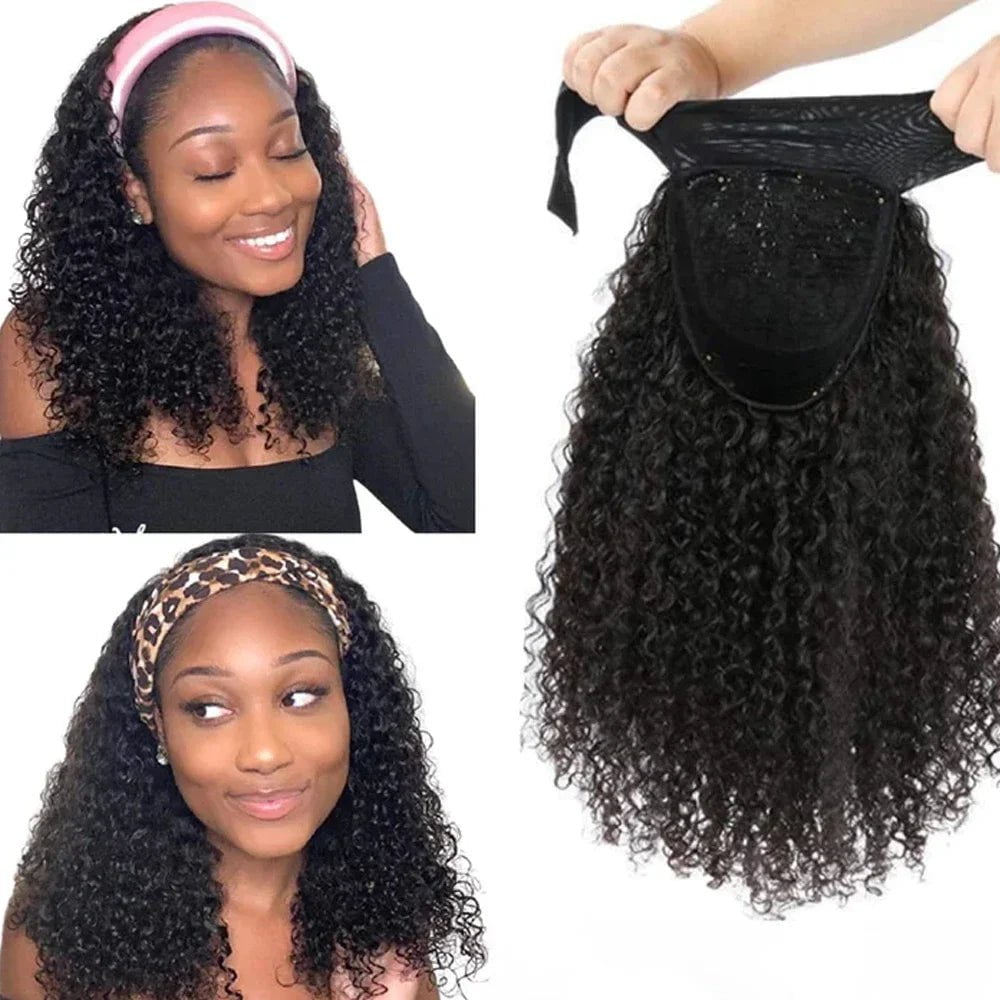 LovelyRLovely LovelyRLovely 180% Kinky Curly Headband Wigs LovelyRLovely 180% Kinky Curly Headband Wigs