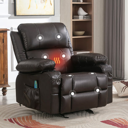 LovelyRLovely LovelyRLovely 2 Cup Holders Recliner Roc Brown LovelyRLovely 2 Cup Holders Recliner Rocking Chair