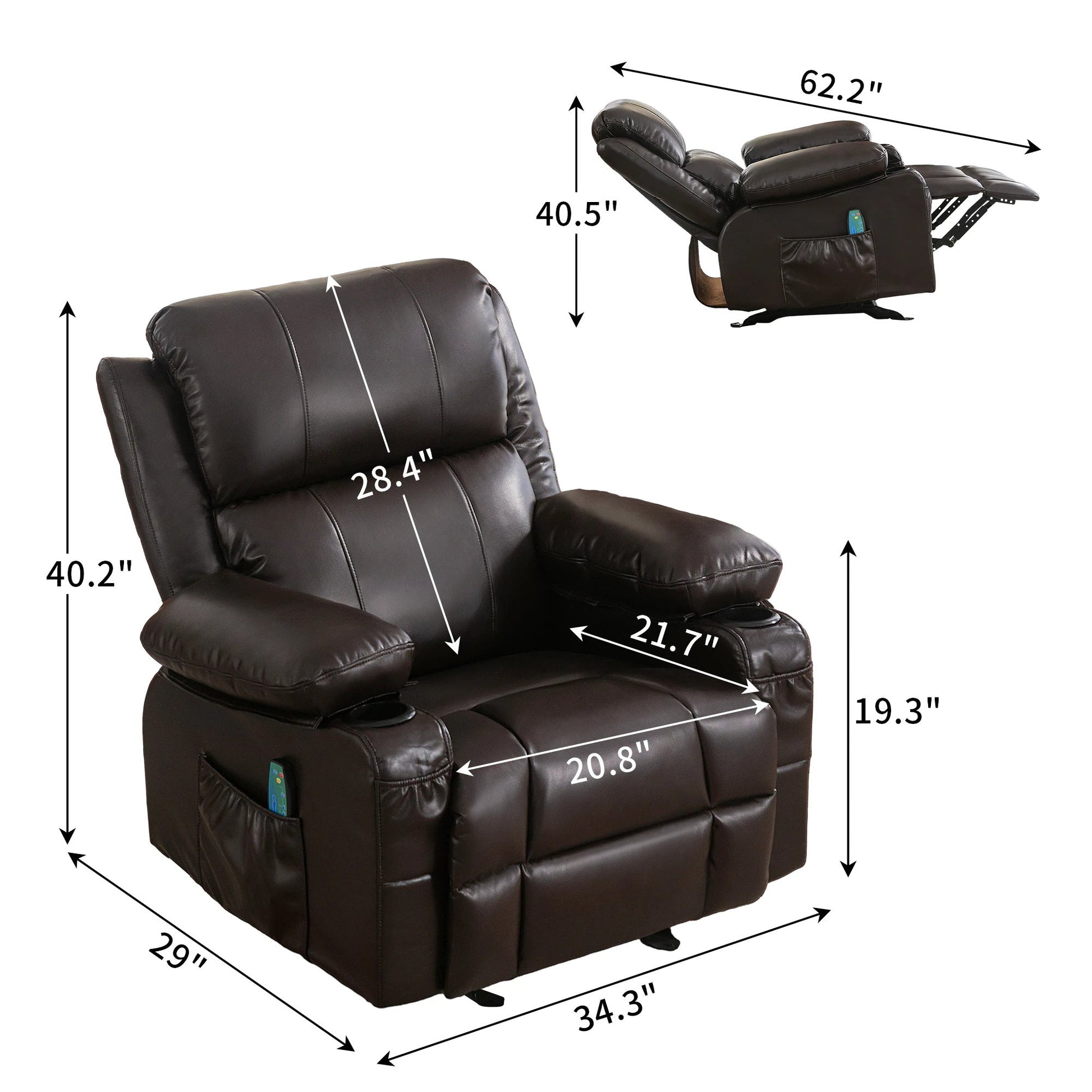 LovelyRLovely LovelyRLovely 2 Cup Holders Recliner Roc LovelyRLovely 2 Cup Holders Recliner Rocking Chair