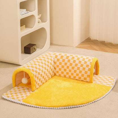 LovelyRLovely LovelyRLovely 2-in-1 Cute Fan Shaped Pet Yellow / L LovelyRLovely 2-in-1 Cute Fan Shaped Pet Bed