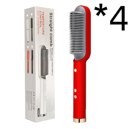 LovelyRLovely LovelyRLovely 2 In 1 Hair Straightener H 4pcs Red / US / With box LovelyRLovely 2in1 Hair Straightener Hot Comb