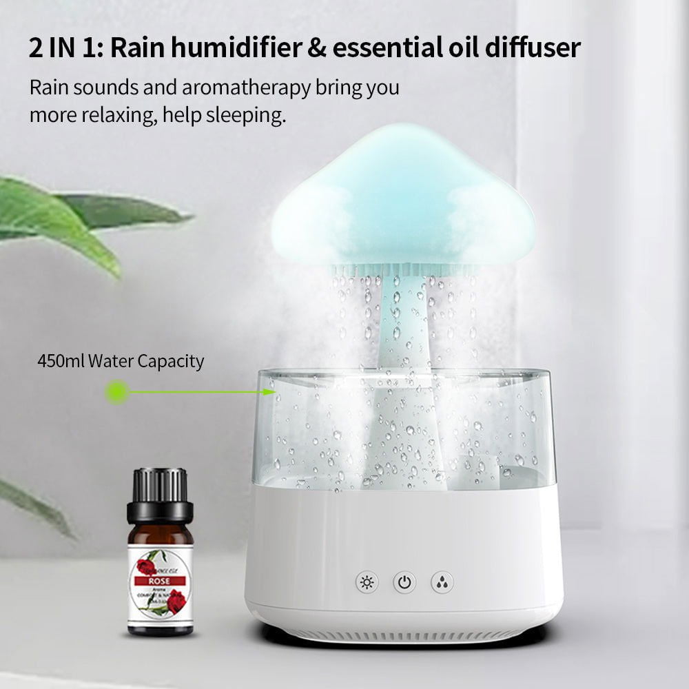 LovelyRLovely LovelyRLovely 2-in-1 Rain Cloud Aromathe LovelyRLovely 2-in-1 Rain Cloud Aromatherapy Diffuser Lamp