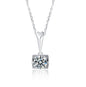 LovelyRLovely LovelyRLovely 2 Piece S925 Sterling Silv 1ct Moissanite Pendant LovelyRLovely 2 Piece S925 Sterling Silver Inlaid Moissanite Stud Necklace Set