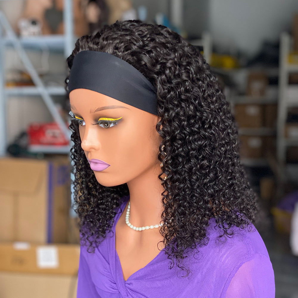 LovelyRLovely LovelyRLovely 200% Curly Head-band Human 16Inch LovelyRLovely 200% Curly Head-band Human Hair Wig