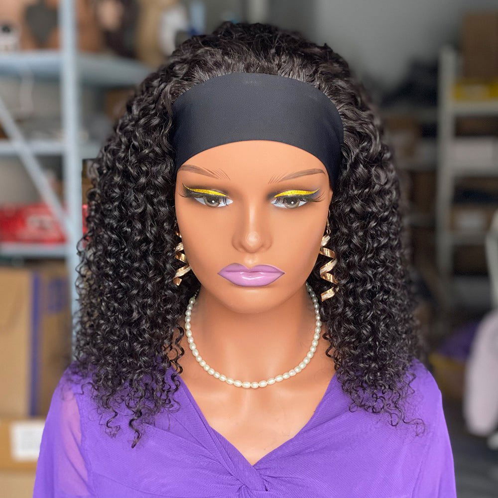 LovelyRLovely LovelyRLovely 200% Curly Head-band Human 16Inch LovelyRLovely 200% Curly Head-band Human Hair Wig