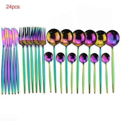 LovelyRLovely LovelyRLovely 24pcs Luxury Cutlery Set Color / Without box LovelyRLovely 24pcs Luxury Cutlery Set