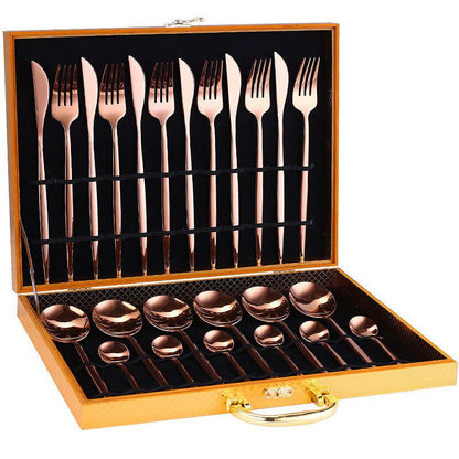 LovelyRLovely LovelyRLovely 24pcs Luxury Cutlery Set Rose gold / With Box LovelyRLovely 24pcs Luxury Cutlery Set