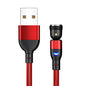 LovelyRLovely LovelyRLovely 3-1 540 Degree Blind Suct 1M / Red LovelyRLovely 3 In 1 540 Degree Blind Suction Round Magnetic Charging Cable