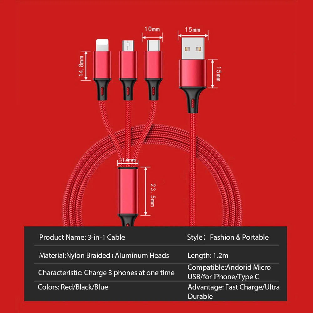 LovelyRLovely LovelyRLovely 3 In 1 USB Charging Charge LovelyRLovely 3 In 1 USB Charging Charger