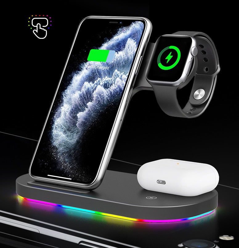 LovelyRLovely LovelyRLovely 3 in 1 Wireless Charging S Black LovelyRLovely 3 in 1 Wireless Charging Stand