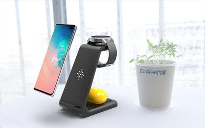 LovelyRLovely 3 In 1 Fast Charging Wireless Phone Holder Stand - LovelyRLovely - 