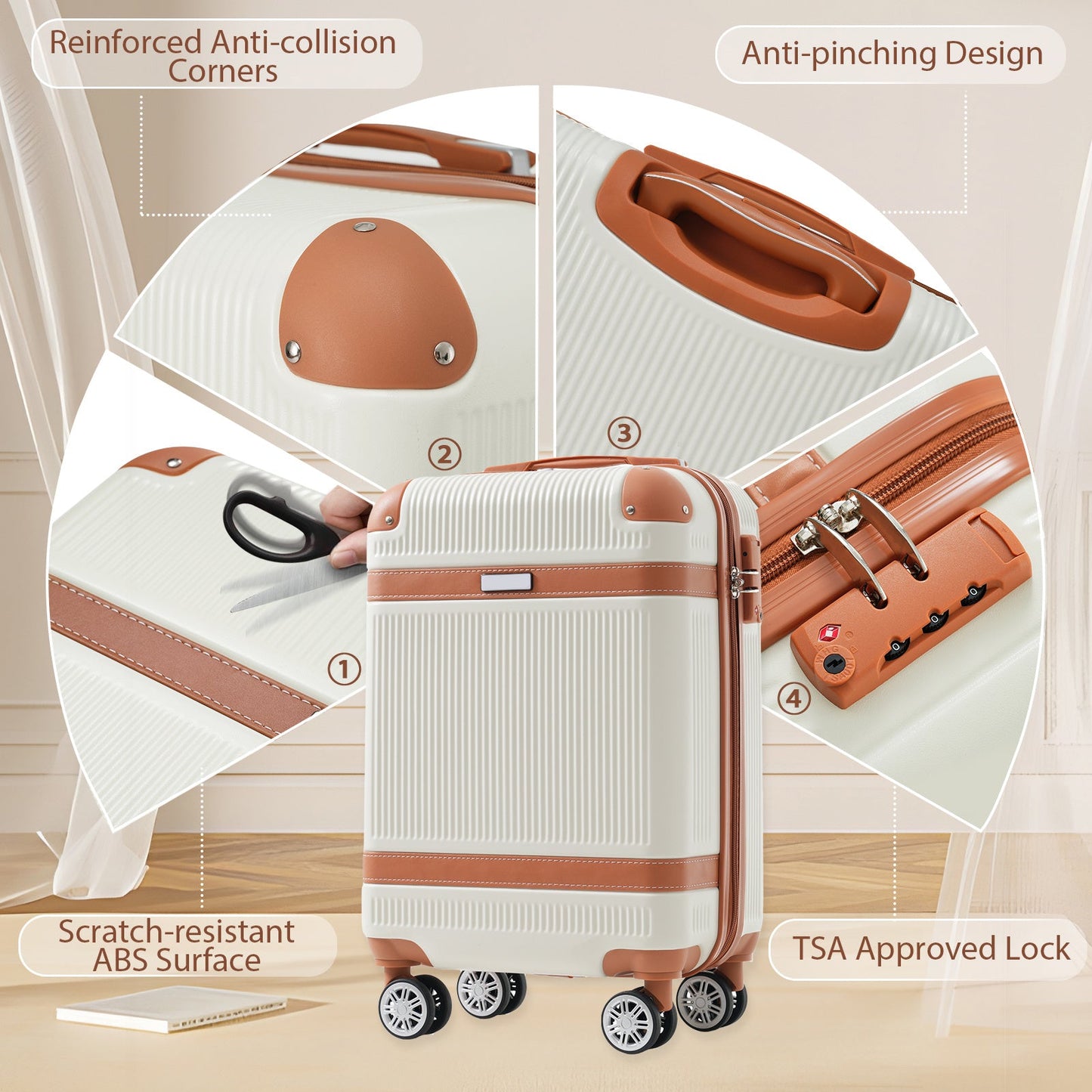 LovelyRLovely LovelyRLovely 3-piece Suitcase LovelyRLovely 3-piece Suitcase