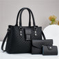 LovelyRLovely LovelyRLovely 3-piece Textured Bag Black LovelyRLovely 3-piece Textured Bag