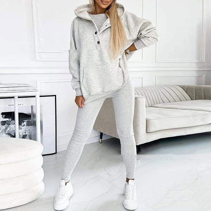 LovelyRLovely LovelyRLovely 3pcs Women's Loose Sweat s LovelyRLovely 3pcs Women's Loose Sweat suit And Vest