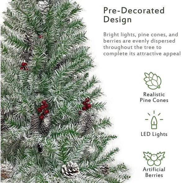 LovelyRLovely LovelyRLovely 4-Piece Pre-lit Xmas Tree 4-Piece Pre-lit Xmas Tree Set