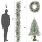 LovelyRLovely LovelyRLovely 4-Piece Pre-lit Xmas Tree Retro White 4-Piece Pre-lit Xmas Tree Set