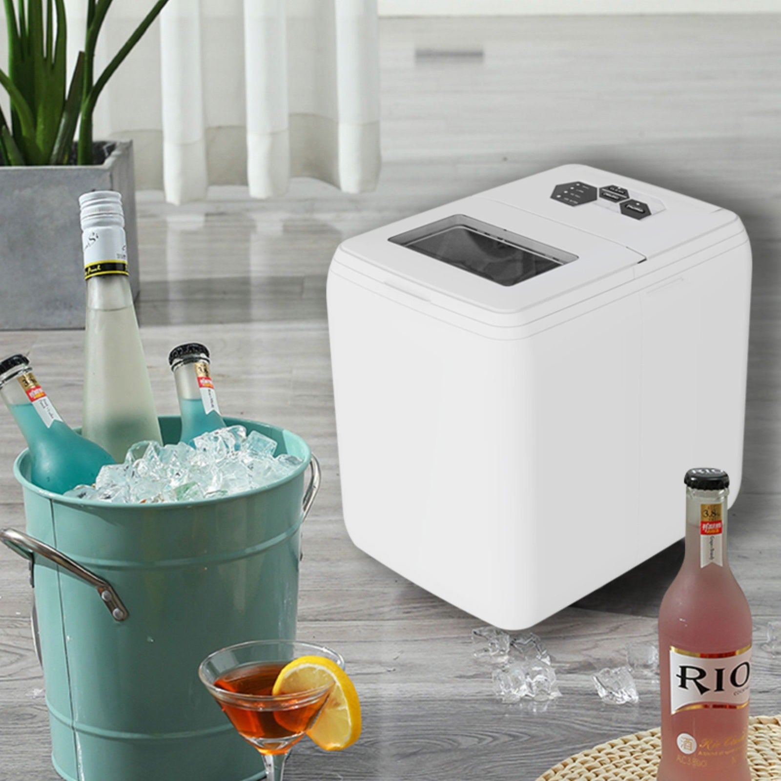 LovelyRLovely LovelyRLovely 44lbs Home Countertop Ice White LovelyRLovely 44lbs Home Countertop Ice Maker