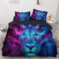 LovelyRLovely LovelyRLovely 4pcs 3D Digital Printing W 7 Style / Au 2pcs 140x210 LovelyRLovely 4pcs 3D Digital Printing Wolf Bedding Set