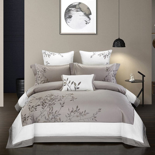 LovelyRLovely LovelyRLovely 4piece Cotton Embroidery D Whirling / 200x230cm LovelyRLovely 4piece Cotton Embroidery Duvet Set