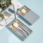 LovelyRLovely LovelyRLovely 5 PCs Makeup Brushes With Sky Blue 5 Pieces LovelyRLovely 5 PCs Makeup Brushes With Mirror